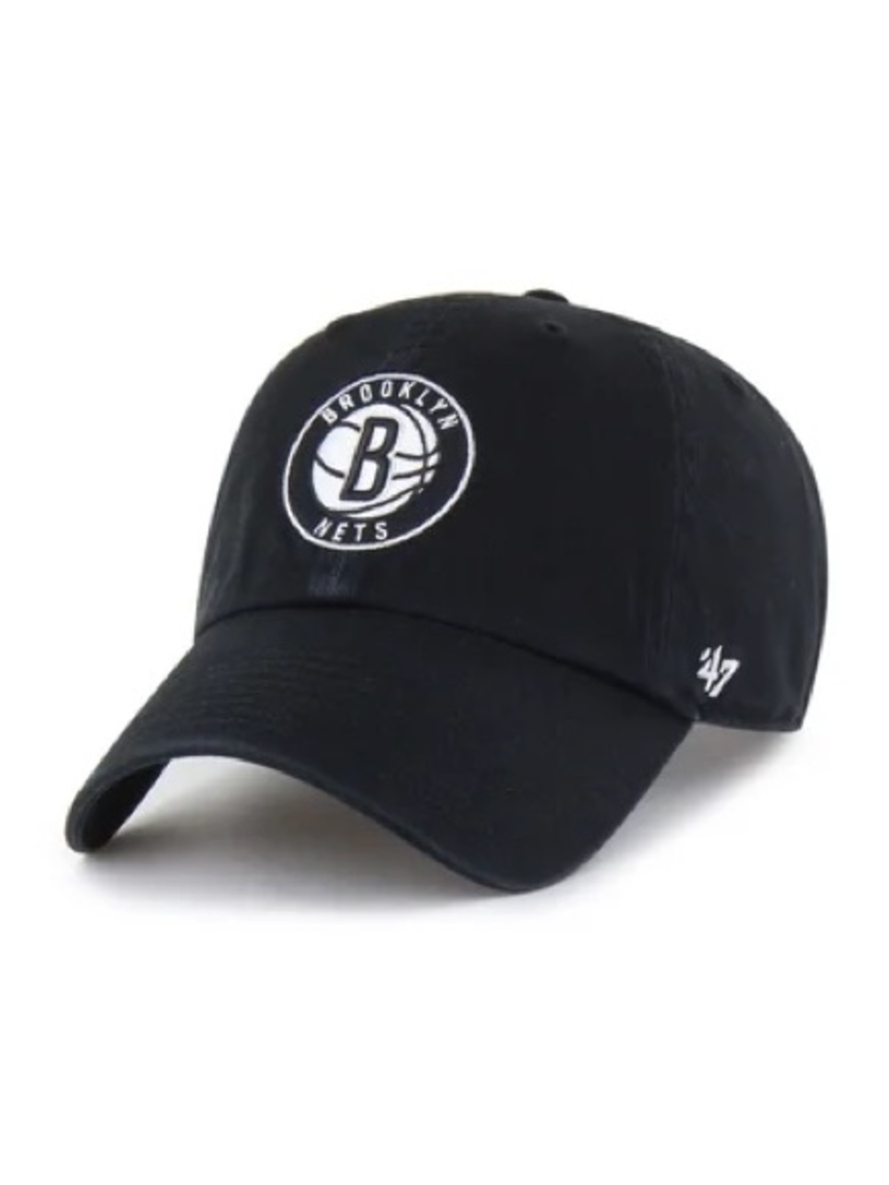 Brooklyn Nets Black '47 Clean Up Adjustable Cap